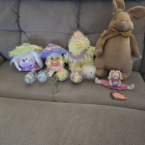 Easter Plush Toy Set with Bunny and Chicks